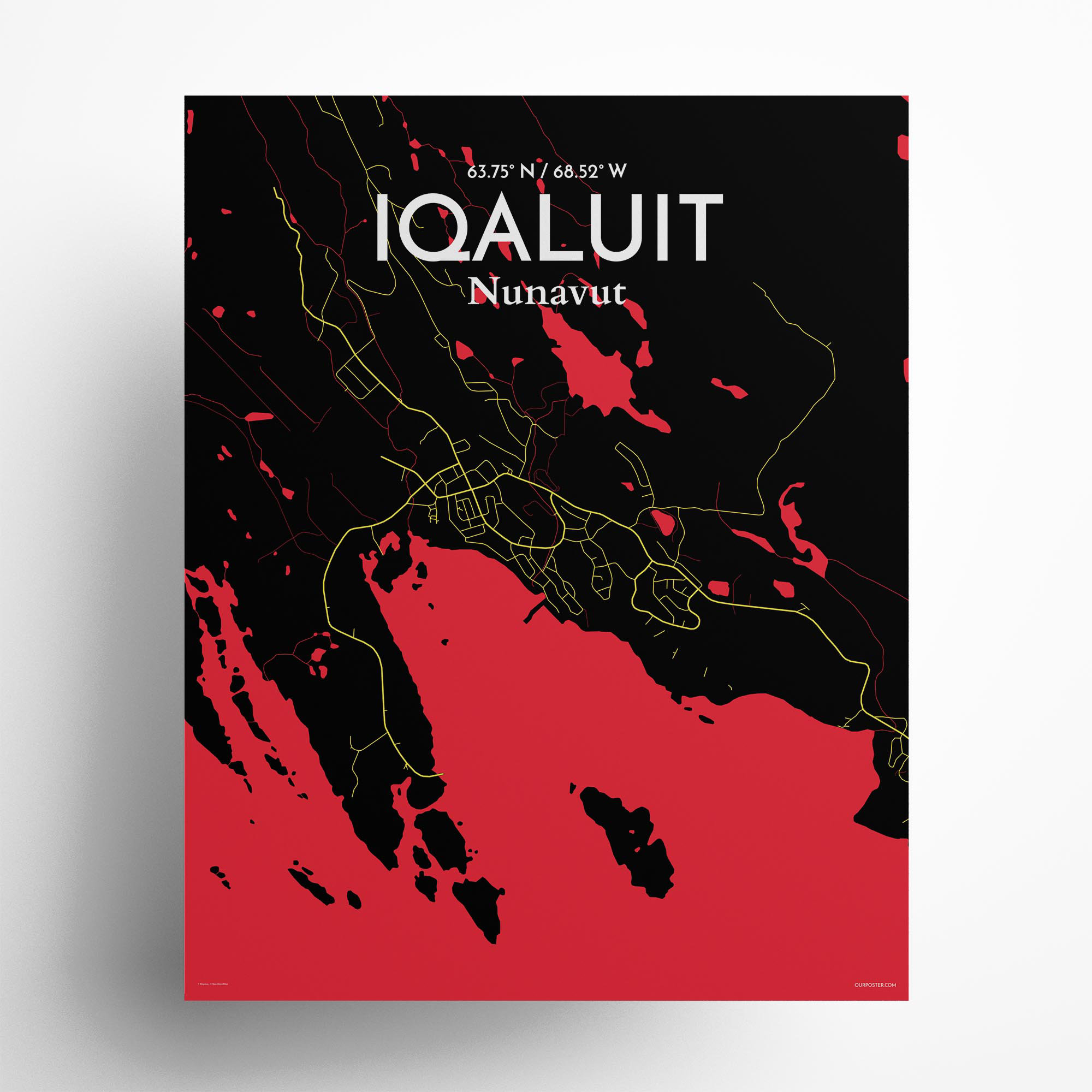17 Stories Iqaluit City Map Graphic Art | Wayfair